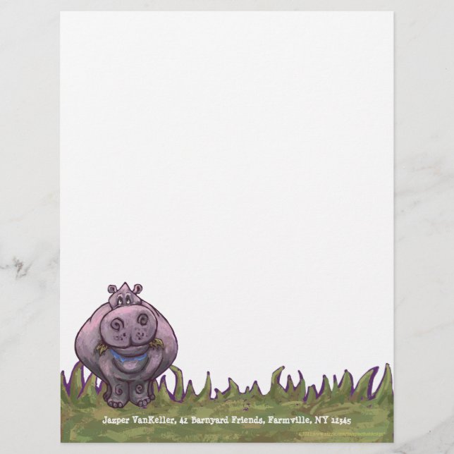 Hippopotamus Stationery (Vorderseite)