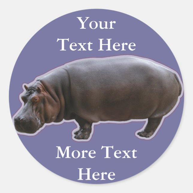 Hippopotamus Stickers (Vorderseite)