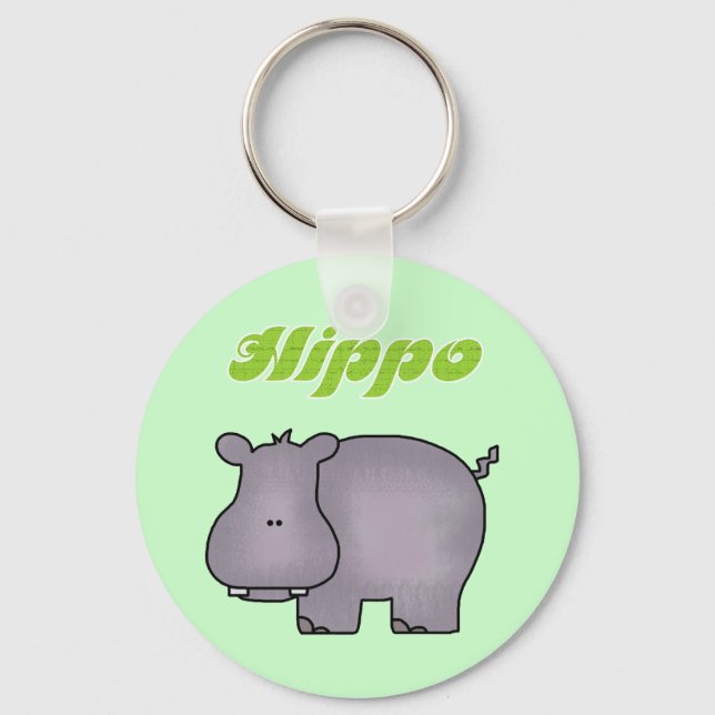 Hippopotamus Tshirts und Geschenke Schlüsselanhänger (Vorderseite)