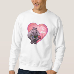 Hippopotamus-Valentinstag Sweatshirt