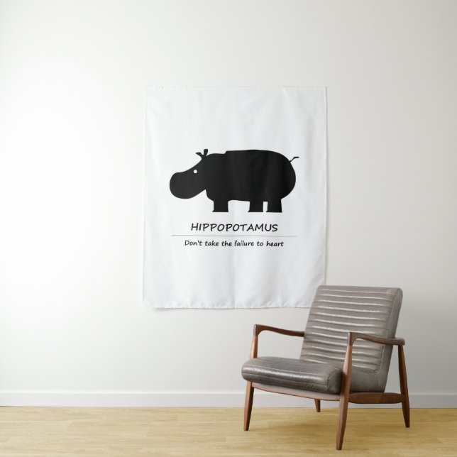 Hippopotamus Wandteppich (Beispiel)