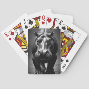 Hippopotamus Wildlife Majestic Nature Life Poster Spielkarten
