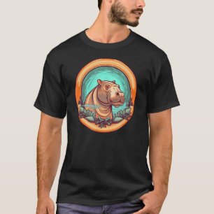 Hippopotamus Women's Niedlich Hippo Zootier Tier 2 T-Shirt