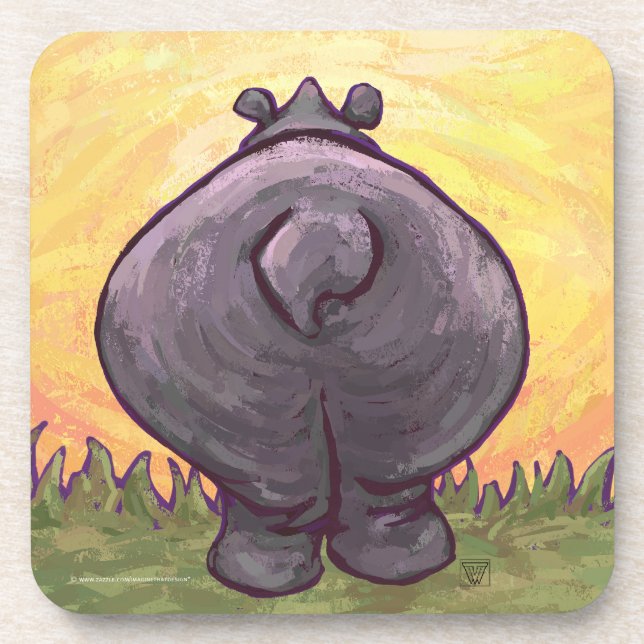 Hippopotamusgeschenke und Zubehör Getränkeuntersetzer (Vorderseite)