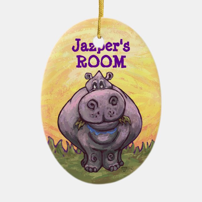 Hippopotamusgeschenke und Zubehör Keramik Ornament (Vorne)