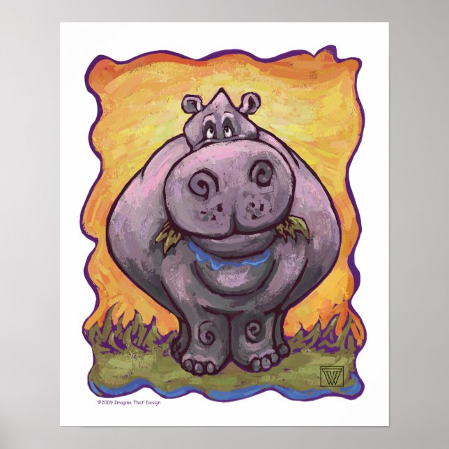 Hippopotamusgeschenke und Zubehör Poster (Vorne)