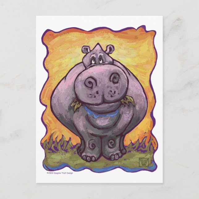 Hippopotamusgeschenke und Zubehör Postkarte (Vorderseite)