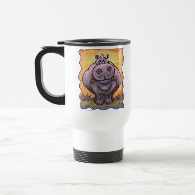 Hippopotamusgeschenke und Zubehör Reisebecher (Links)
