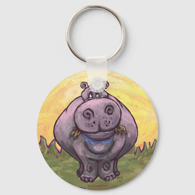 Hippopotamusgeschenke und Zubehör Schlüsselanhänger (Vorderseite)