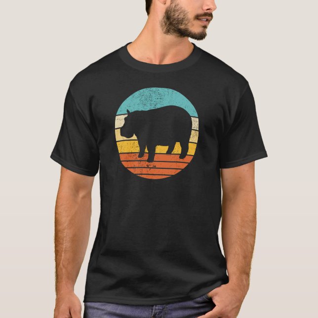 Hippopotomas Retro Sun T-Shirt (Vorderseite)