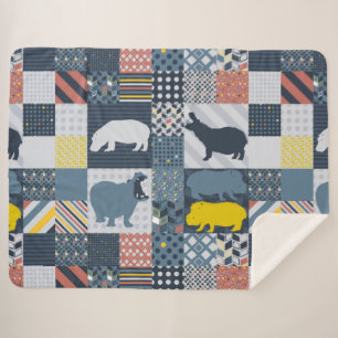 Hippos Imitats Quilt Sherpadecke