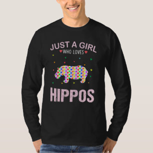 Hippos Lover Girls Women Just A Girls Angesagt T-Shirt