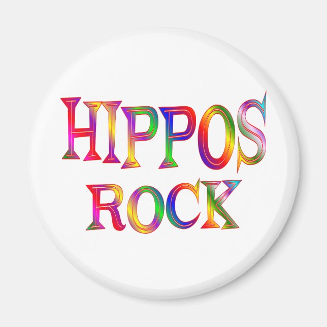 Hippos Rock Magnet (Vorne)