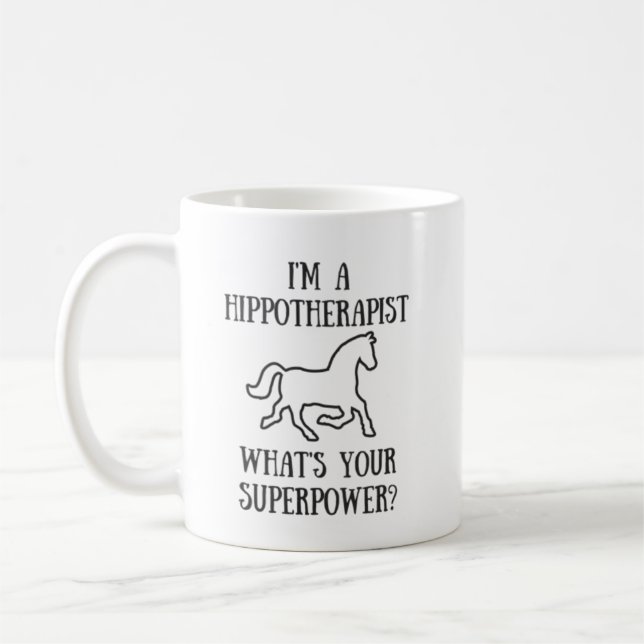 Hippotherapy Pferdepferdeartige Therapie-Tasse Kaffeetasse (Links)