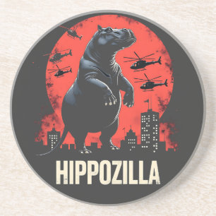 Hippozilla Spooky Moo Deng Baby Pygmy Hippo Getränkeuntersetzer