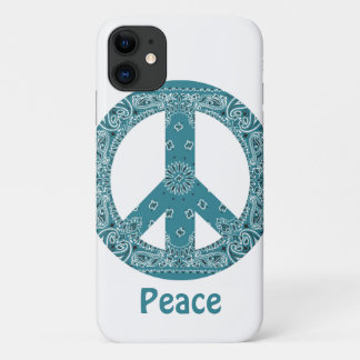 Hippy Bandanna Peace Sign Aquamarin Case-Mate iPhone Hülle