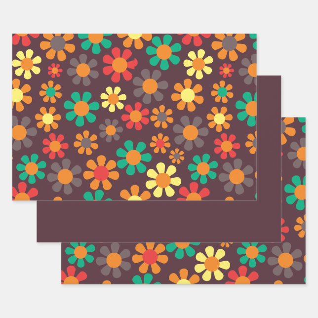 Hippy Blume Daisy Geschenkpapier Set (Set)