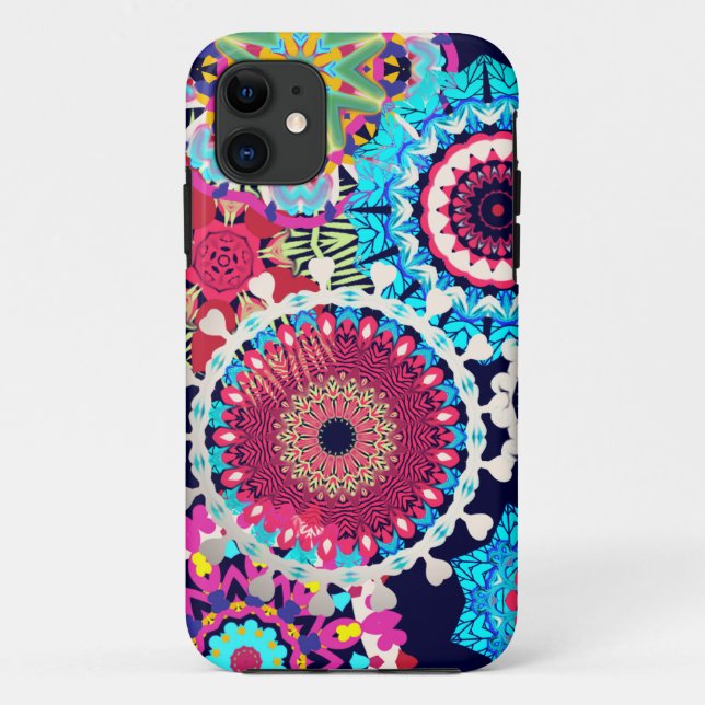Hippy Blumen iphone Abdeckungen Case-Mate iPhone Hülle (Rückseite)