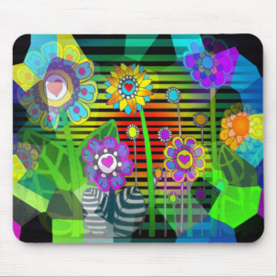 Hippy Blumen Mousepad
