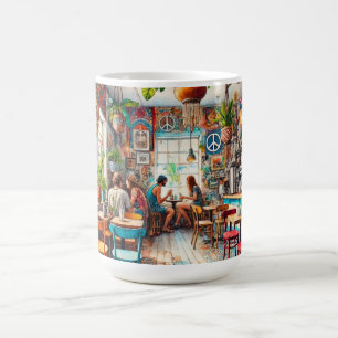 Hippy Café in Miami Watercolor Kaffeetasse