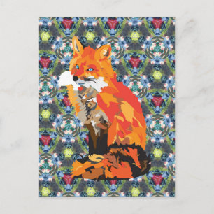 Hippy Fox Postkarte