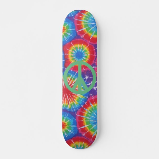 Hippy Friedensgefärbte KrawatteSkateboard Skateboard (Vorne)