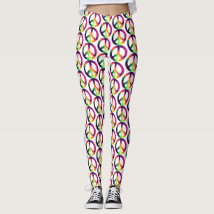 Hippy-Friedenszeichen Leggings