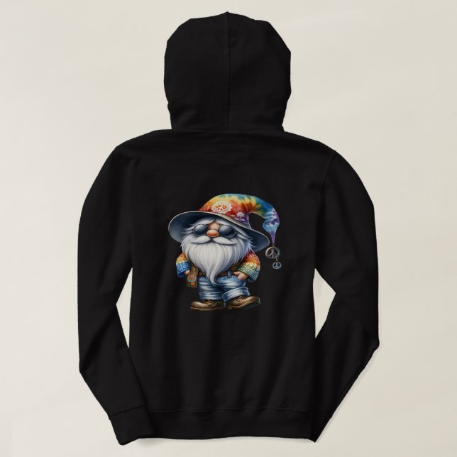 Hippy Gnome Hoodie (Design Rückseite)