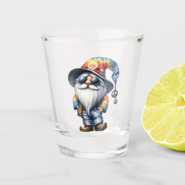 Hippy Gnome Schnapsglas (Vorderseite)