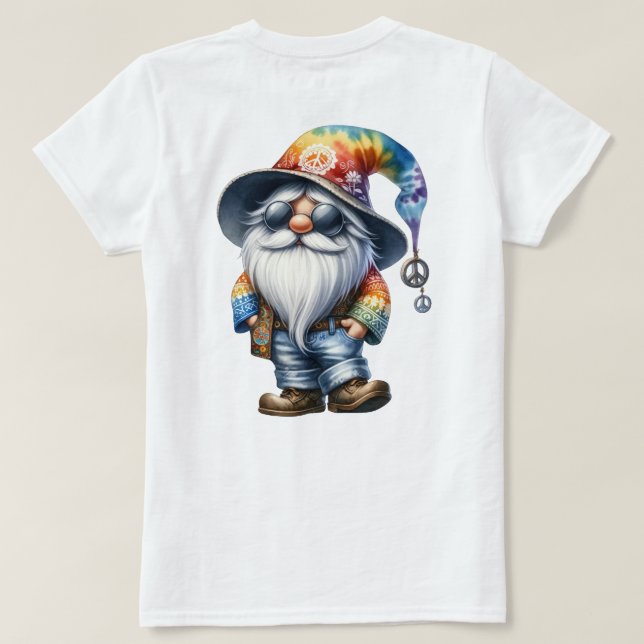 Hippy Gnome T-Shirt (Design Rückseite)