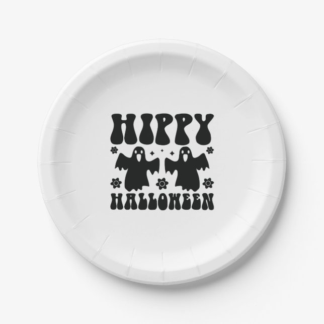 Hippy Halloween Pappteller (Vorderseite)