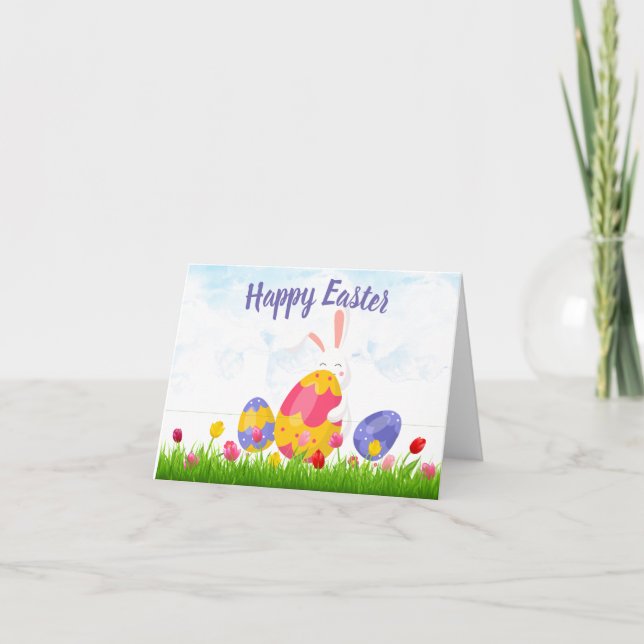 Hippy Hop Small, Carte de vacances pliée de 4 po x (Devant)