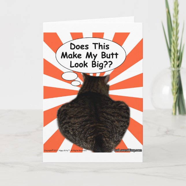 Hippy Kitty lässt mein Hintern so groß aussehen? Karte (Vorderseite)