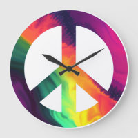 Hippy Peace - große Uhr