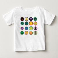 Hippy-Peace-Schild 60er-Farbmuster