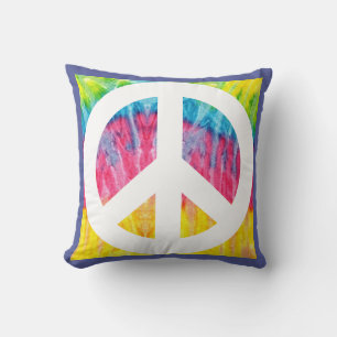 Hippy Peace-Schild Kissen