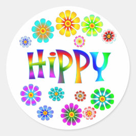 HIPPY RUNDER AUFKLEBER