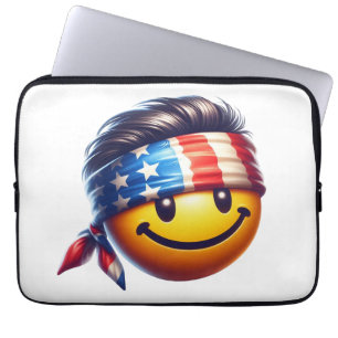 Hippy-Smiley-Gesicht Laptopschutzhülle