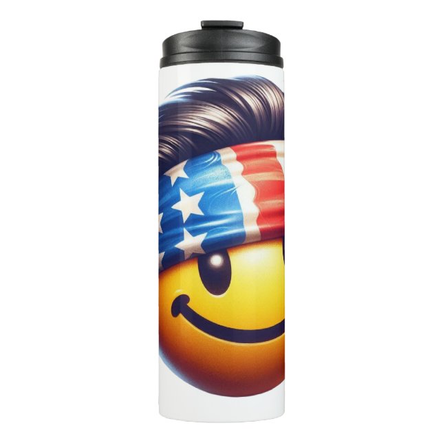 Hippy-Smiley Thermosbecher (Vorderseite)