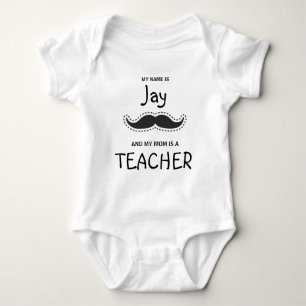 Hipster and Boho design with zu Mustache in Black Baby Strampler