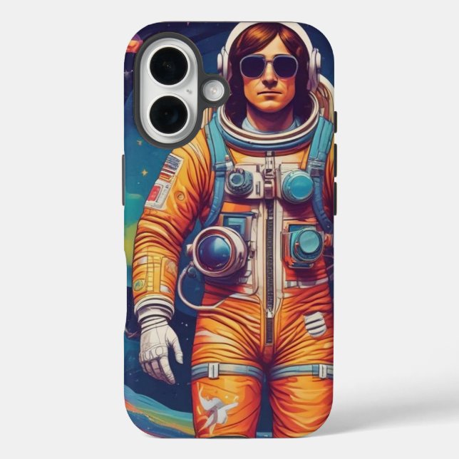 Hipster Astronaut iPhone / iPad Gehäuse iPhone 16 Hülle (Rückseite)