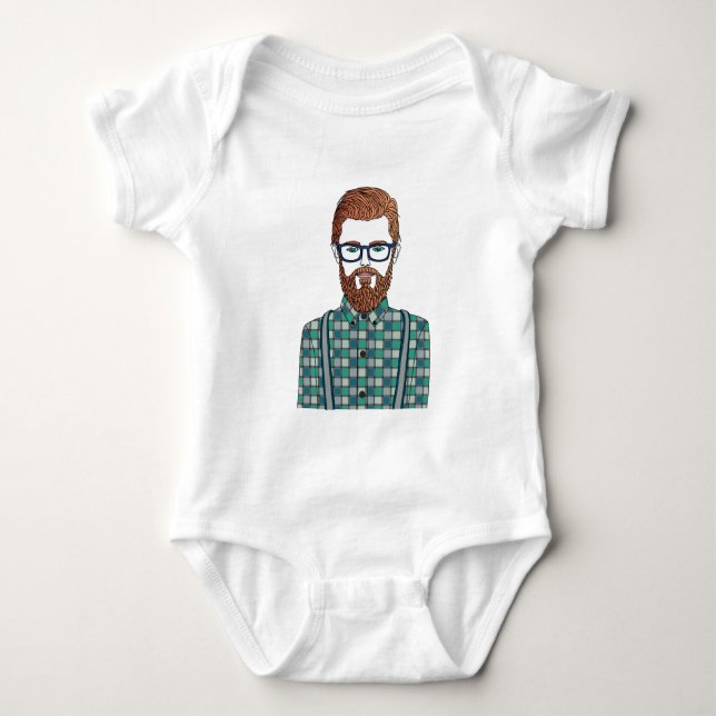 hipster baby strampler (Vorderseite)