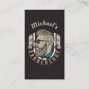 Hipster Barber / Hair Stylist Business Card Visitenkarte