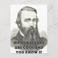 Hipster Beard Funny Greetings Card Cooler Spaß