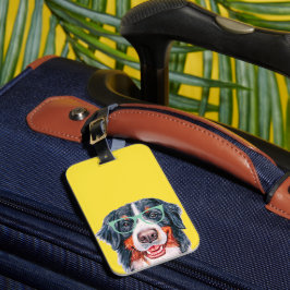 Hipster Bernese Mountain Dog Gepäckanhänger