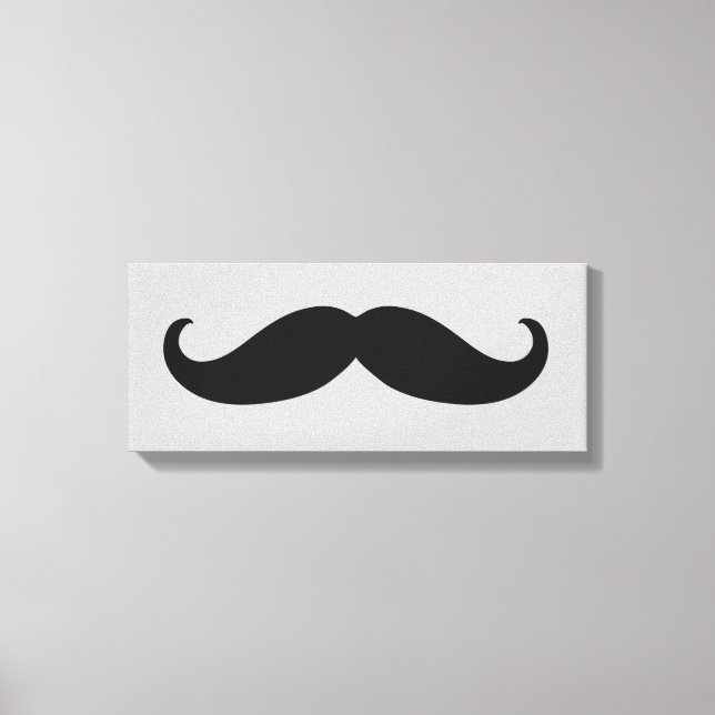 Hipster Black Mustache Leinwanddruck (Vorderseite)