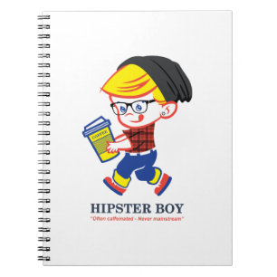 Hipster Boy - Parody-Illustration Notizblock