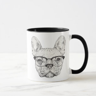 Hipster-Bulldogge Tasse