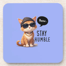 Hipster Cat Design Hard Plastic Untersetzer