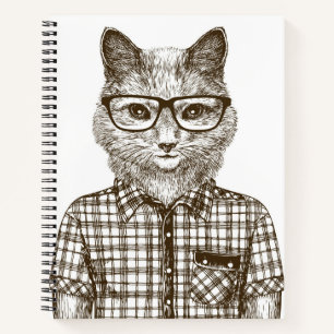 Hipster Cat Notizbuch